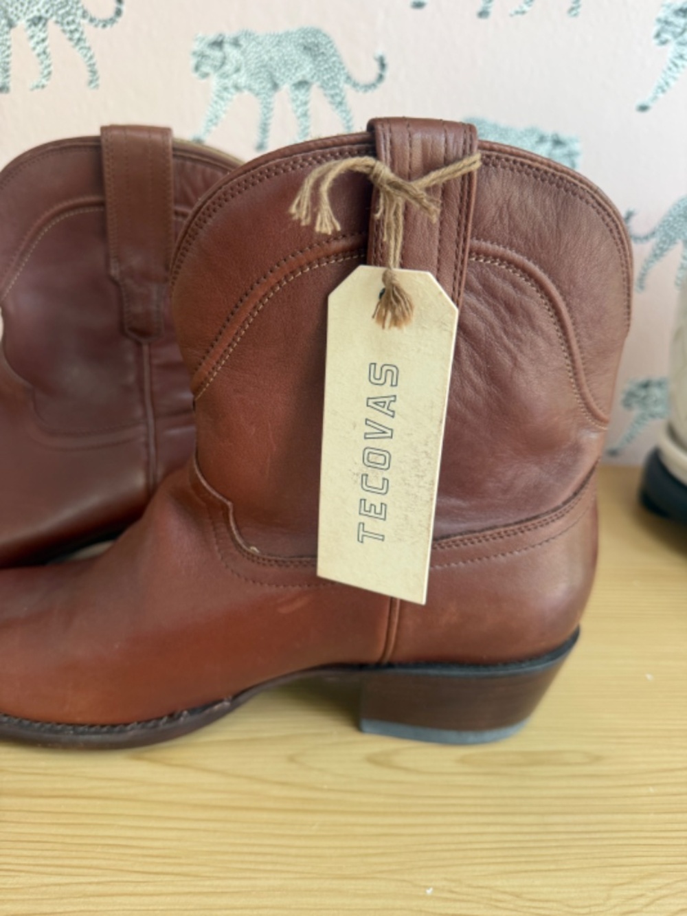 NWT Tecovas Penny Roper Boots Brown Leather